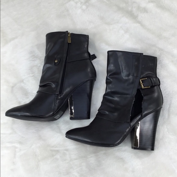 BNWOB BUMPER BLACK ALL VEGAN MOTO BOOT 8 - Picture 2 of 8